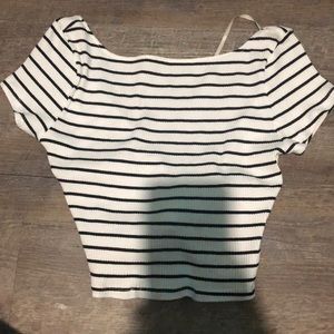 *NEVER WORN* Striped Crop Top